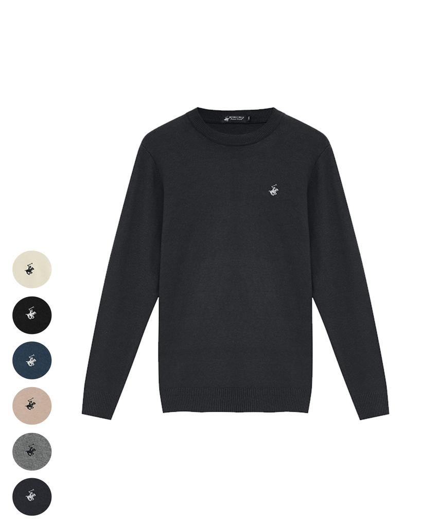 BHPOLOCLUB Men'S & Women'S Daily Basic Round Knit 6 Colors Ts954
