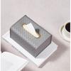 Light Luxury and Minimalist Plastic Woven Leather Texture Tissue Box Dining Room Coffee Table Living Room Storage Paper Box