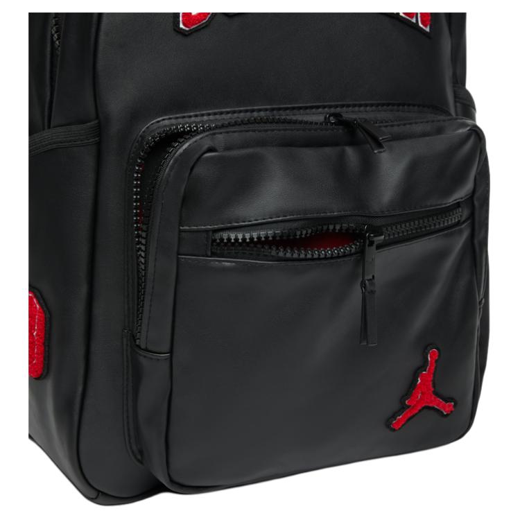 New Jordan Synthetic Leather Backpack Unisex Black II7300-010