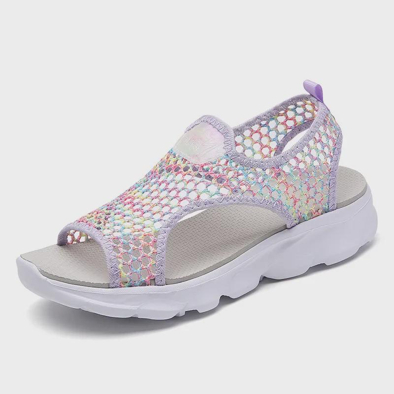 Женские летние повседневные нескользящие пляжные сандалии - молодежный тренд, мягкие, дышащие.