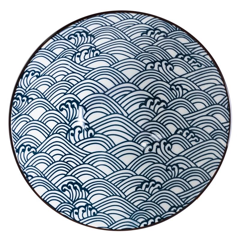 Mode Lanka Japanese Wave 21-Piece Ceramic Dinnerware Set