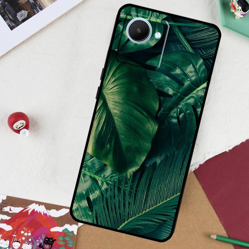 Тропические листья Для Realme GT 6T 6 5 GT 7 Pro C61 C55 C53 C51 C21Y C25S C67 C75 10 11 12 13 14 Pro Plus Чехол