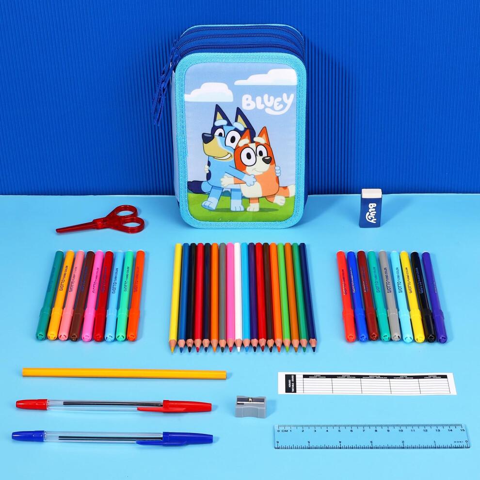 3 Tier Large Pencil Case Multi Compartment School Supplies Stationery Colouring Pens Pencils Sets