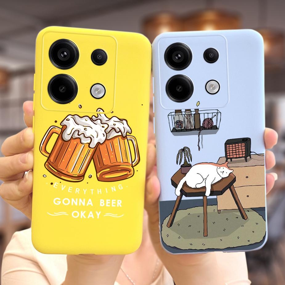 Чехол для Xiaomi Poco X6 Pro 5G Милый Модный Мультяшный Чехол Мягкий ТПУ Чехлы для Телефона Для Xiaomi Poco X6 PocoX6 Pro X6Pro Fundas Бампер