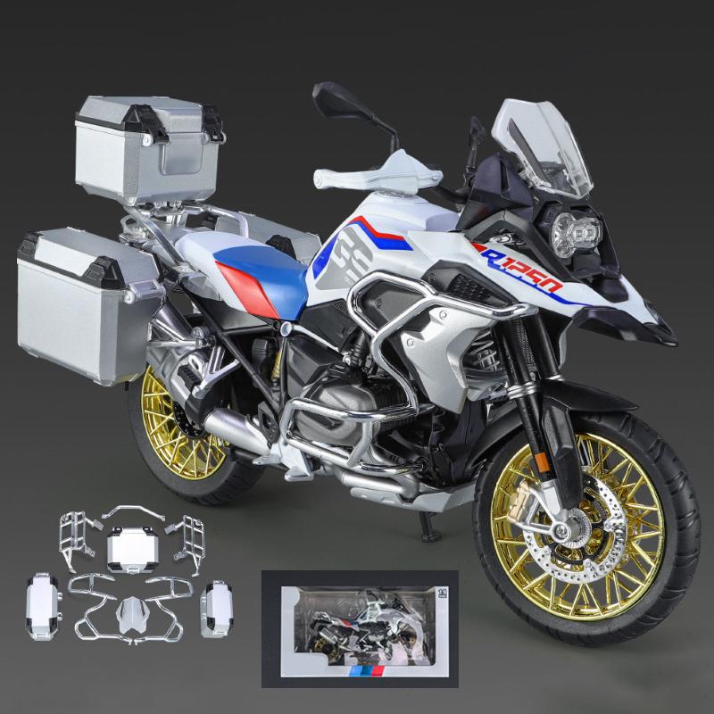 1/9 R1250 GS ADV Литой Сплав Гонки Мотоцикл Коллекционные Модели Уличный Спортивный Мотоцикл Модель Симуляция Со Световым Сбором Детский Подарок