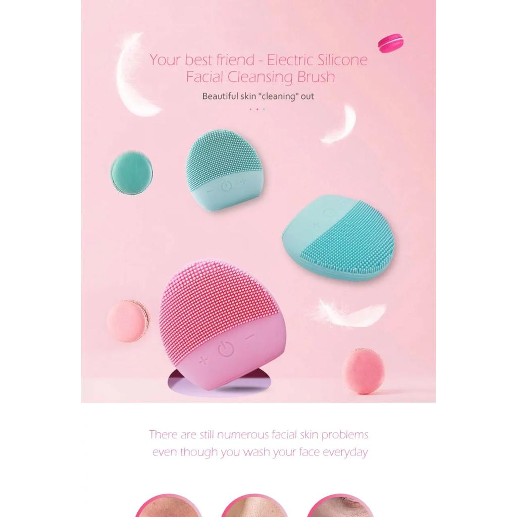 Mlike Beauty Щетка для очищения лица Средства по уходу за кожей лица Водонепроницаемый силиконовый электрический ультразвуковой очиститель для лица