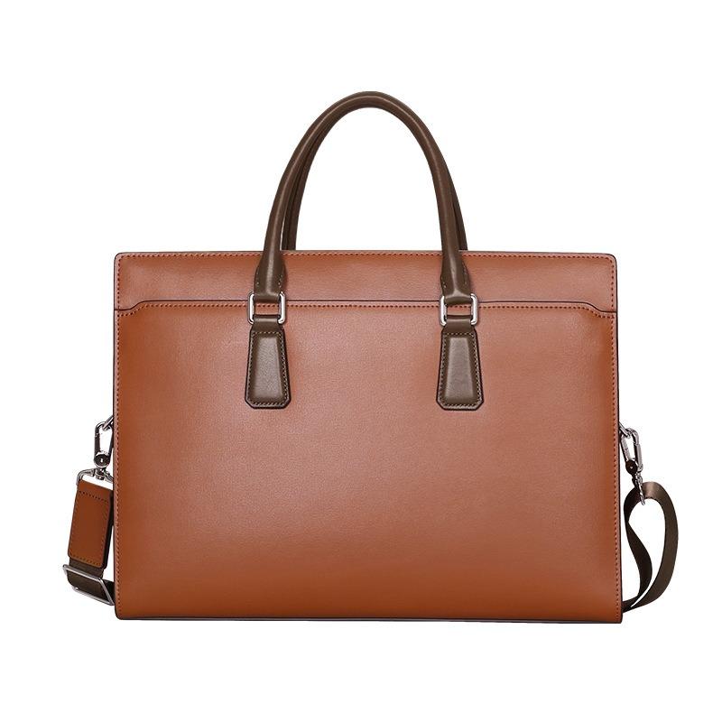 Men's Handbag Genuine Leather Anti-theft Password Lock Men's Computer Document Bun Top Layer Cowhide Business Bag