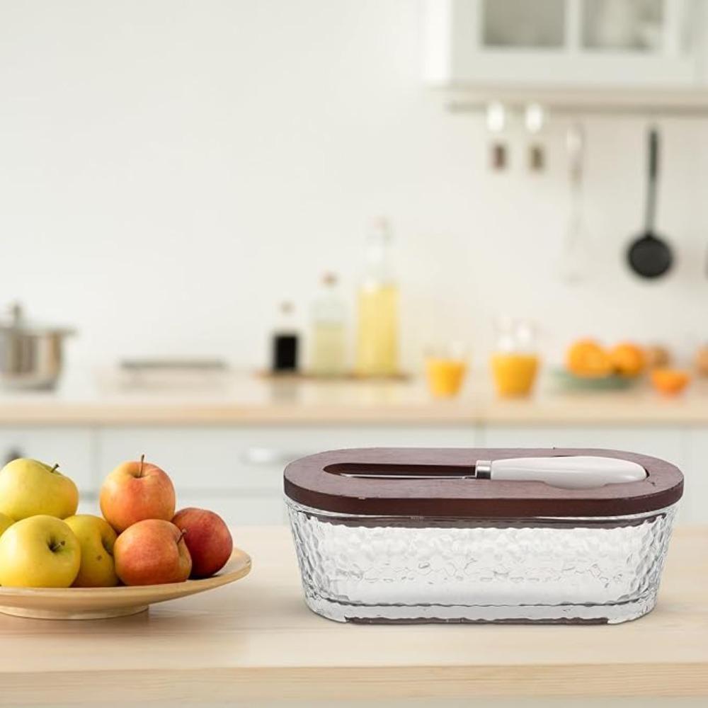 Контейнер для масла овальной формы Видимая масленка Прочная тарелка для масла Холодильник