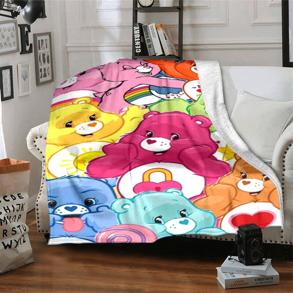 Bear Theme Printed Blanket - Perfect for Couch, Bed, Travel & Outdoor Use | Machine Washable, Cozy & Durable.