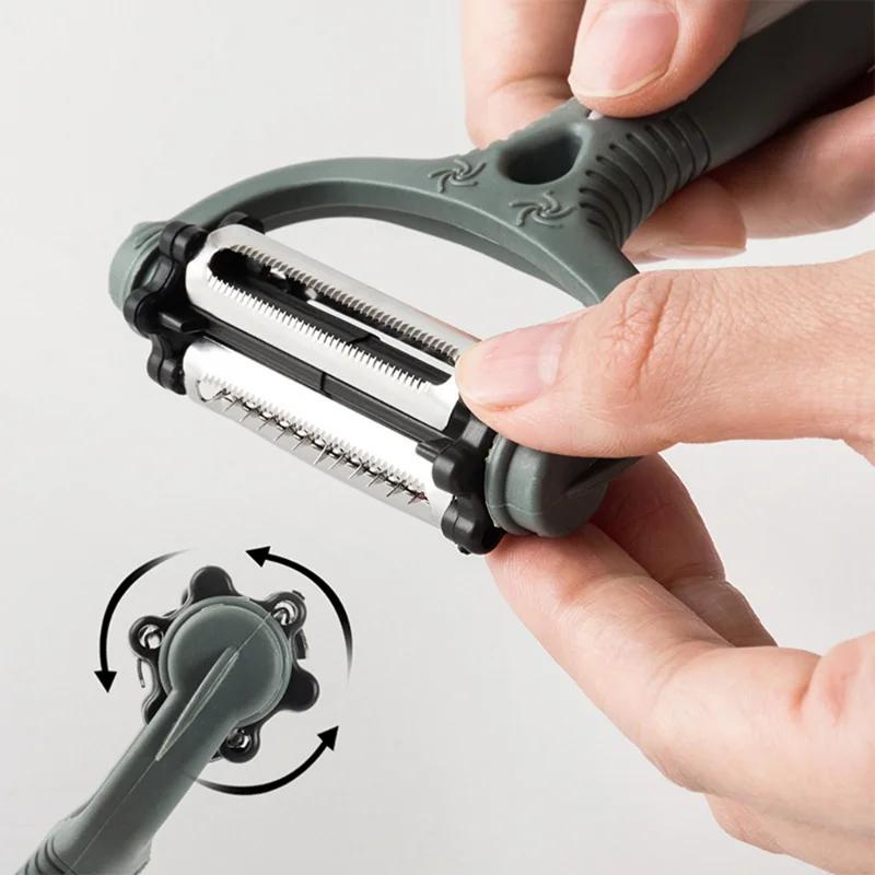 3-в-1 из нержавеющей стали овощечистка бытовая многофункциональная резка для огурцов, моркови, фруктов, дыни, строгальный станок кухонные принадлежности