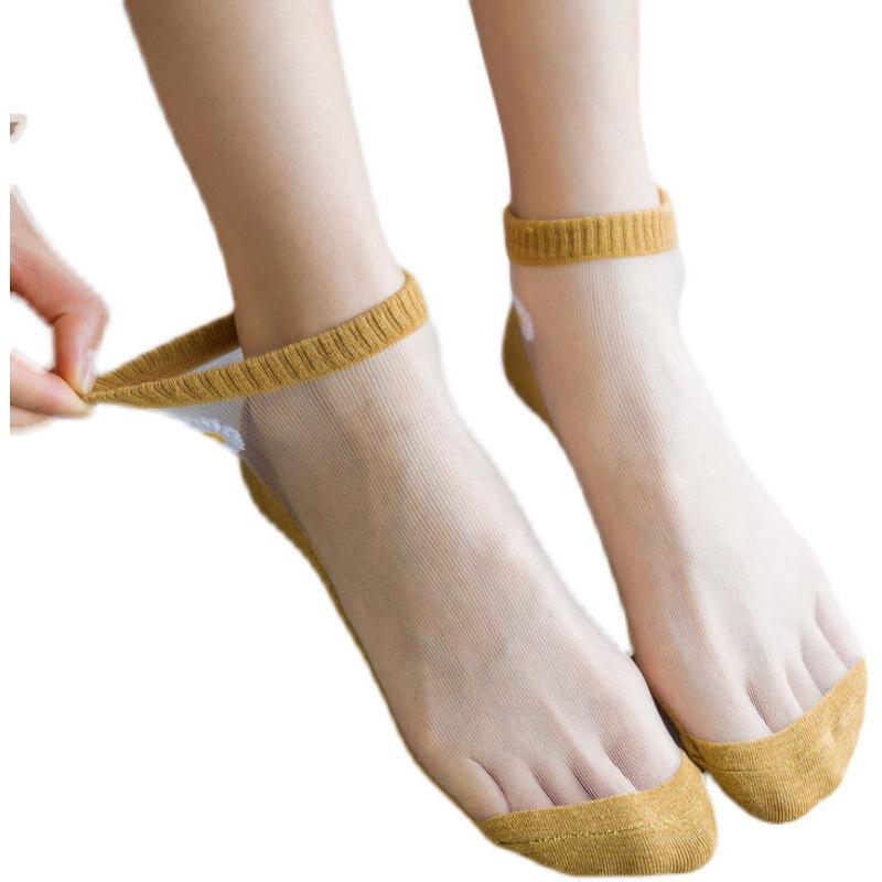 10 Pairs Comfortable Boat Socks Breathable Lace Socks Women Summer Casual Sports Socks Transparent