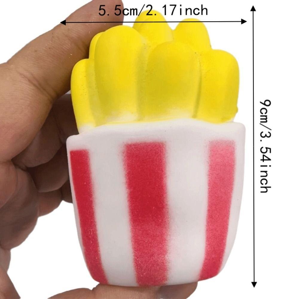 Building Blocks Crackling Fries Squishy Toy Crunchy Realistic Food Pinch for Kids Adults