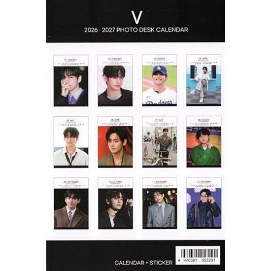 Настольный календарь V Tete Goods (Фотоальбом Календарь) (2 года) + Набор из 12 штук наклеек-печатей