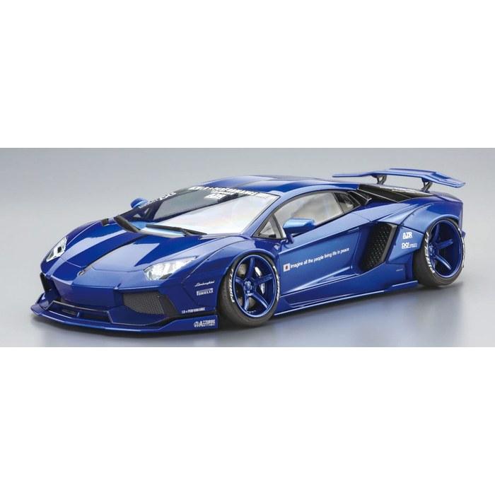 Aoshima 1/24 Liberty Walk Series No.18 LB Works Lamborghini Aventador Ver.2 Plastic Model Kit (Molded Color)