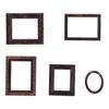 Miniature Picture Frame Vintage Lifelike Exquisite Mini Photo Frame for 1/12 Dollhouse 5pcs