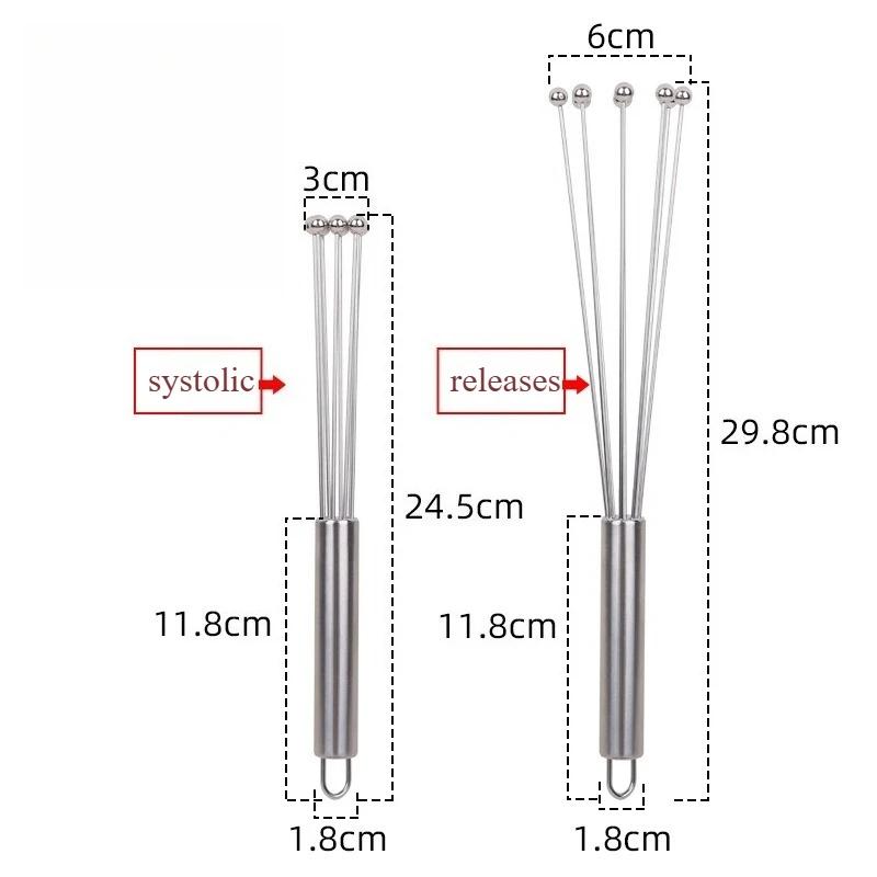 1 шт. Набор венчиков из нержавеющей стали, кухонный венчик, проволочный венчик для взбивания, перемешивания, взбивания яиц, инструмент для выпечки