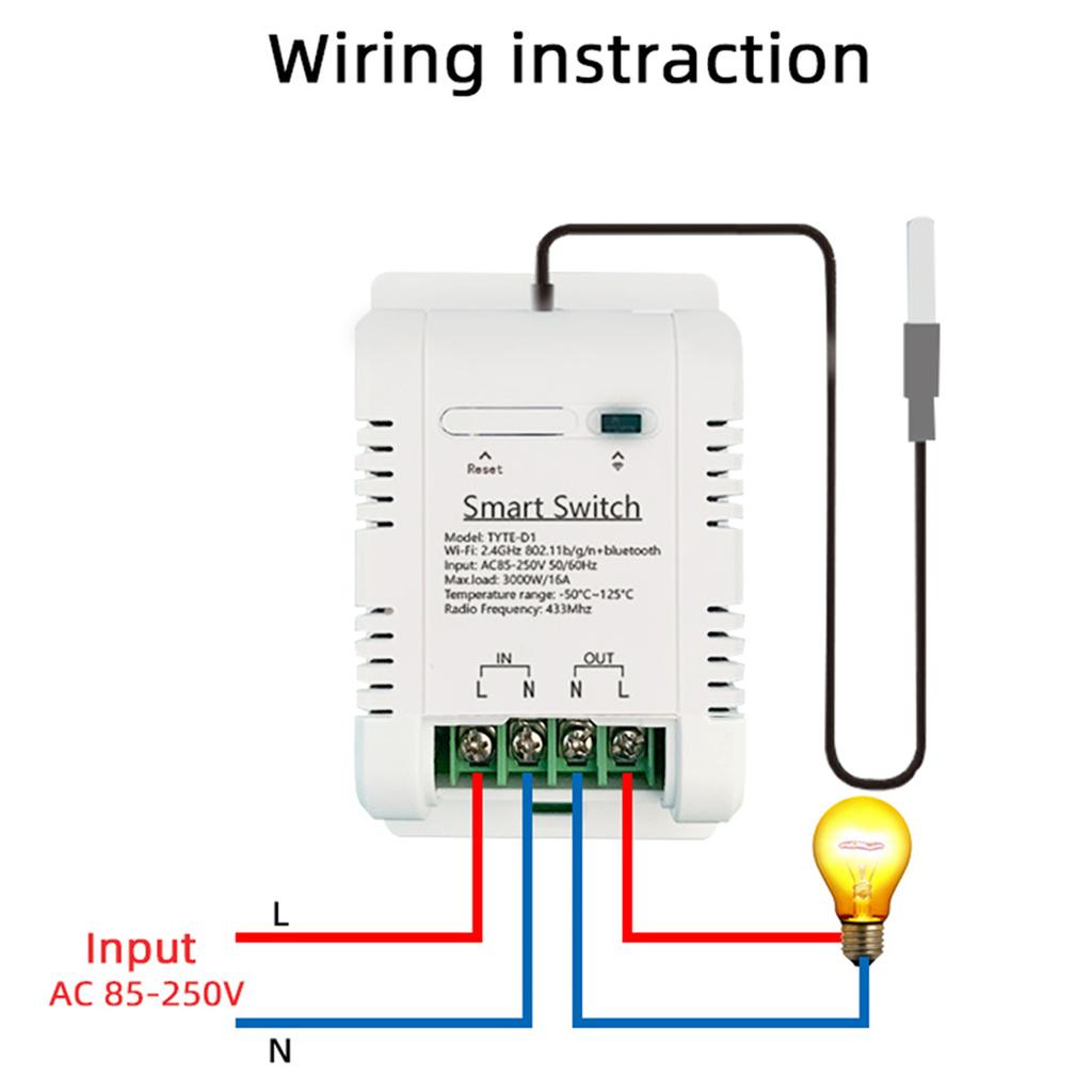 Приложение для мобильного телефона Tuya WiFi с интеллектуальным энергетическим выключателем и температурой в реальном времени