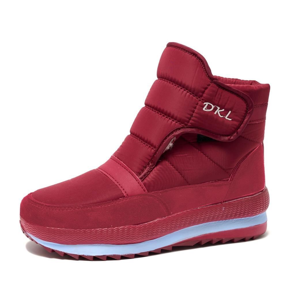 Women's or Men Flat Winter Thickened Snow Boots Waterproof Plus Size Plus Velvet Warm Snow Boots