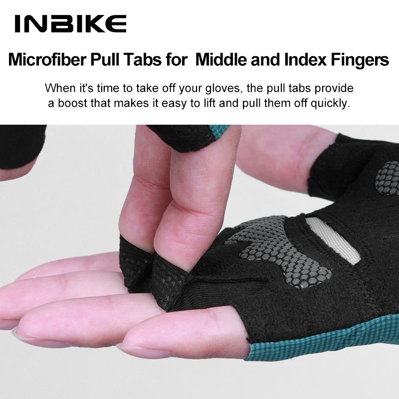 INBIKE Cycling Gloves Summer MTB Bike Gloves for Men Gel Padded Half Finger Road Bicycle Gloves Accessories