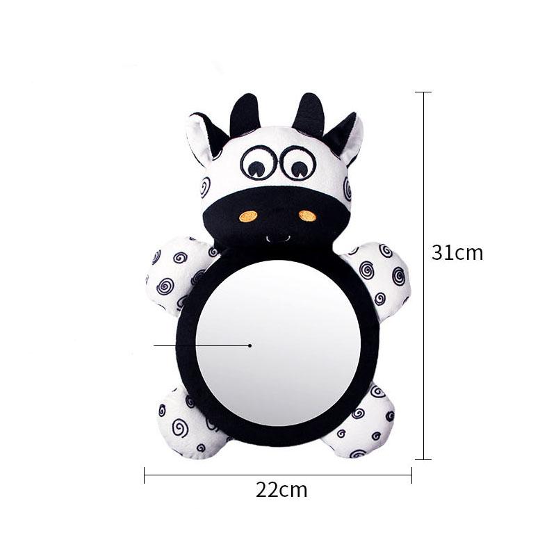 Черно-белое зеркало заднего вида для детского автомобильного зеркала, подголовник для сиденья безопасности, зеркало заднего вида, обращенное к ребенку, монитор для детей в задней части автомобиля