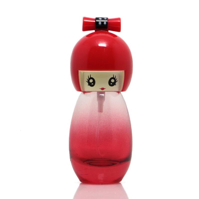 20 мл Милая японская кукла в кимоно Форма Стеклянный флакон-распылитель для духов Многоразовый распылитель Женский дорожный флакон для духов Цветной.