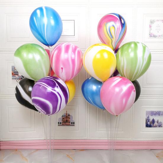 10 шт./набор 10-дюймовых праздничных шаров с мраморным агатовым узором, герметичных, прочных, толстых, для свадебной вечеринки, латексные шары, товары для вечеринок