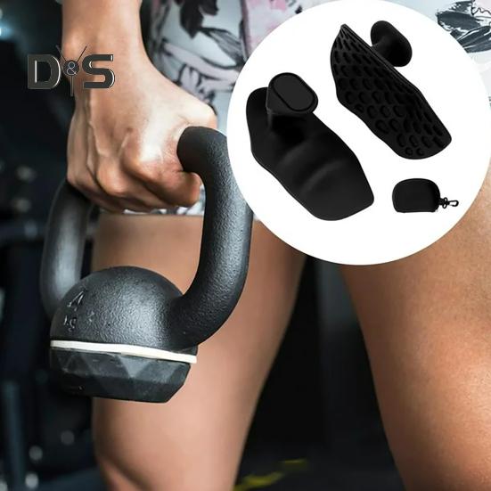 2 Pairs Weight Lifting Grips Anti-Slip Men Women Gym Workout Grips Hand Palm Protection Dumbbell Pull-Up Exercise Training Fingerless Gloves