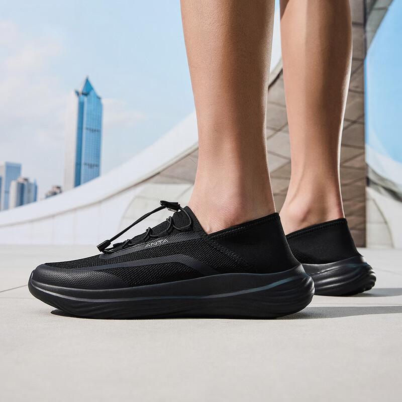 Anta Удобные универсальные износостойкие амортизирующие низкие кроссовки мужские кроссовки черные 912527776-1