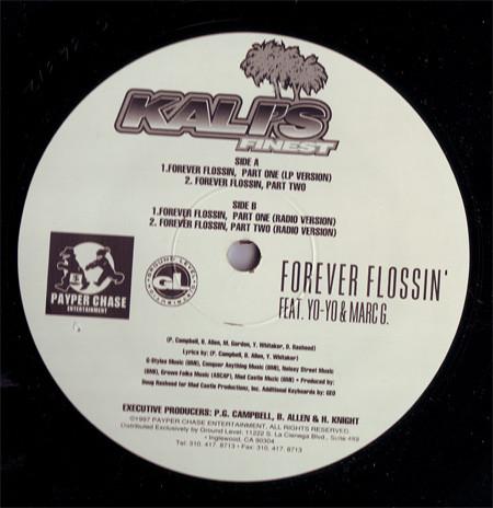 12-дюймовая пластинка KALI'S FINEST - Forever Flossin' NONE PAPER CHASE 1997 US Рэп и Хип-хоп/R&B Б/У