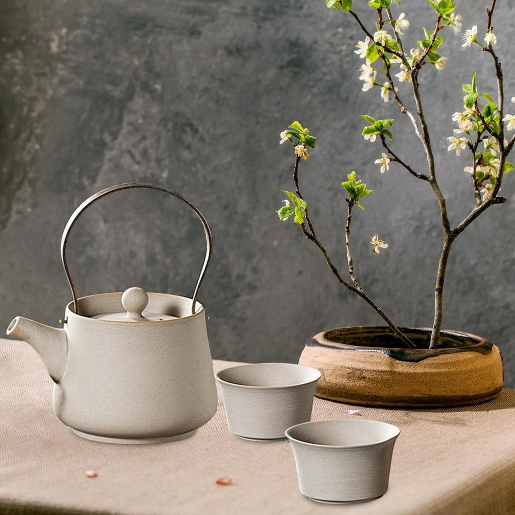 Керамический чайник с крышкой, заварник для чая, 200 мл, 2 чашки, чайники для влюбленных, подарок для дома, кемпинга