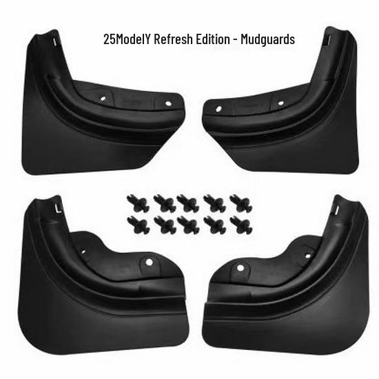 Безсверлильные брызговики для Tesla Model Y - Модификация экстерьера в оригинальном стиле