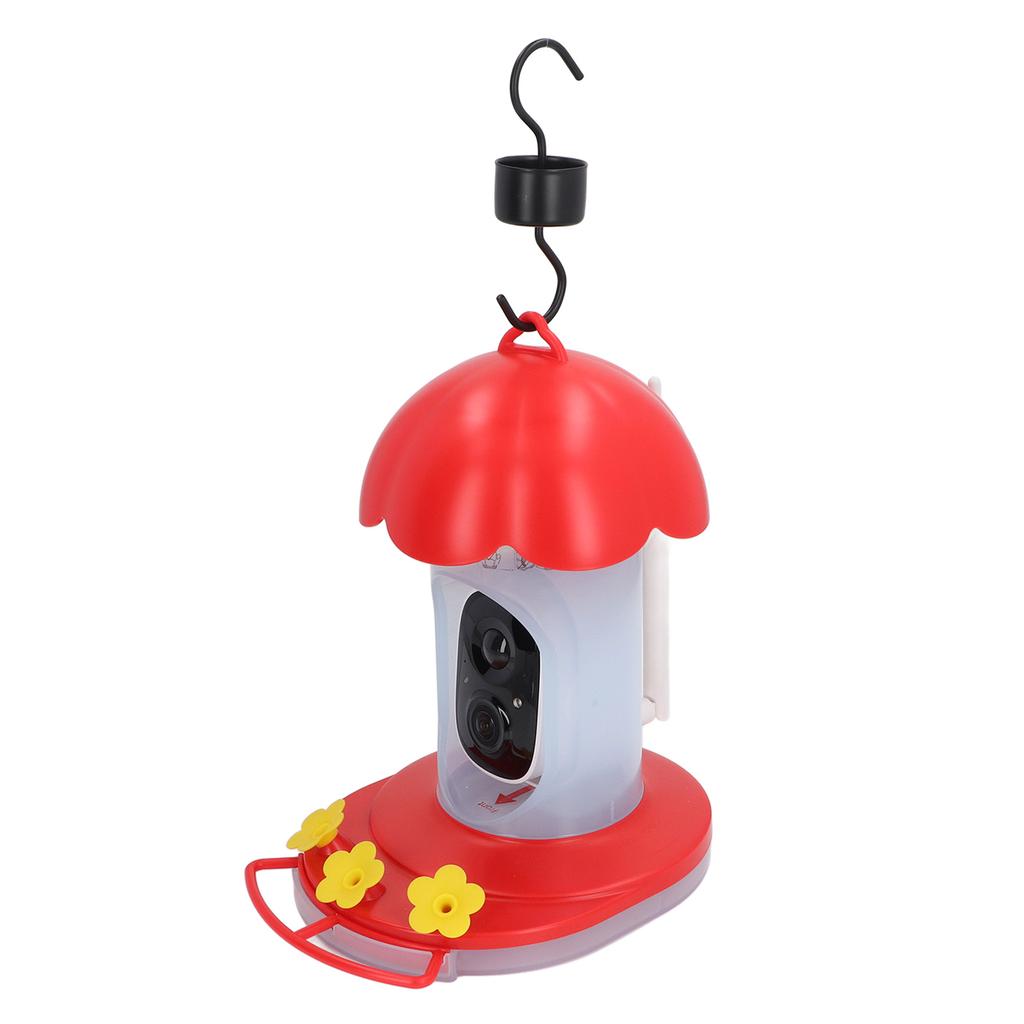 Smart Bird Feeder with 1080P Night Vision AI Camera 2L Capacity IP65 Waterproof Bird Watching