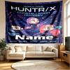 Custom Name Personalized Demon Hunters Kpop Print Tapestry, Wall Art Decor, Bedroom, Dorm, Apartment, LivingRoom, Party Backdrop, Gift for Birthday