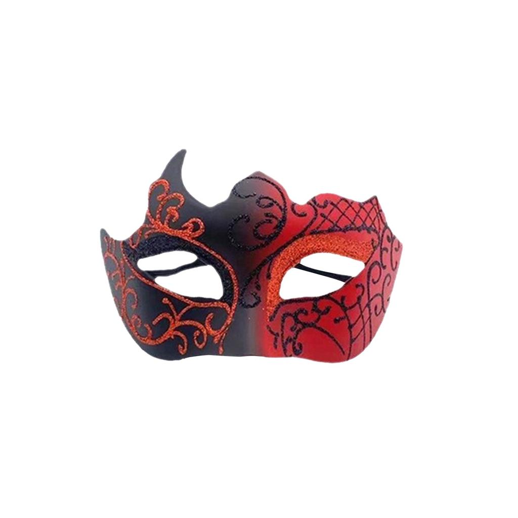 Маскарадная маска на пол-лица для вечеринки в баре, мужская, расписанная золотой пудрой, маска-спрей ручной работы