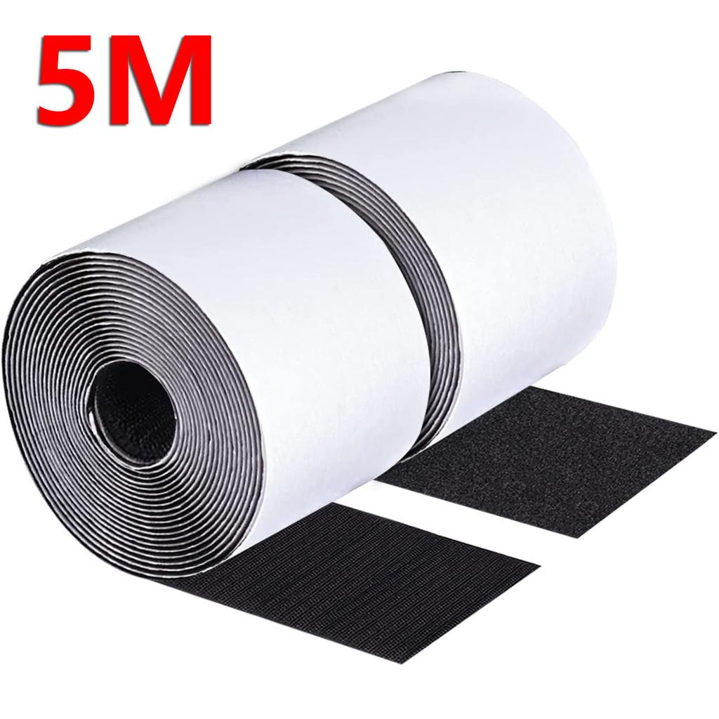 1/2/5M прочная самоклеящаяся застежка-липучка с клеем двухсторонние монтажные ленты DIY аксессуары для поделок 50 мм черные
