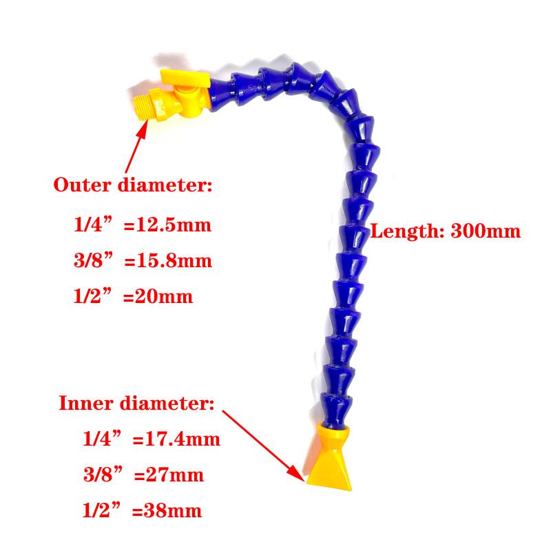 Pneumatic Tube 1/4" 3/8; 1/2; BPS Male Thread Plastic Flexible Water Oil Coolant Pipe Hose for lathe CNC machine