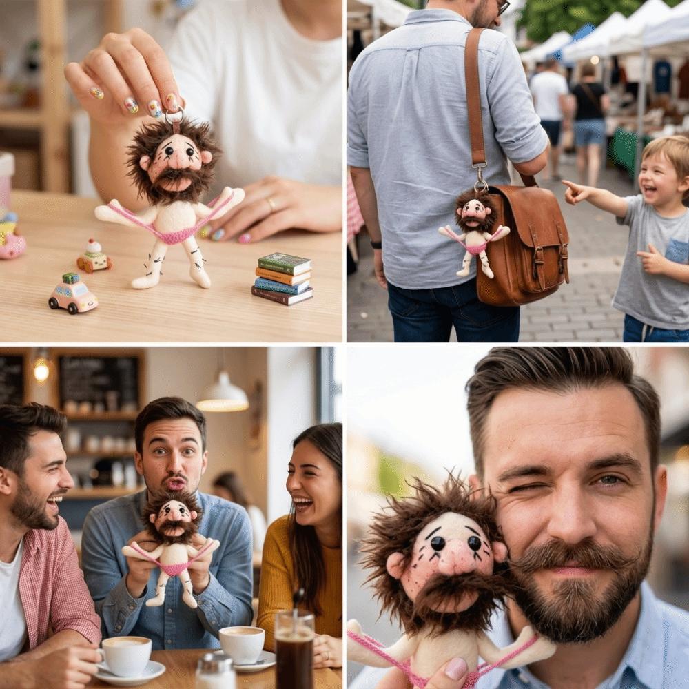 Soft Fabric Material Cartoon Figure Bag Pendant Funny Keychain Backpack Decoration