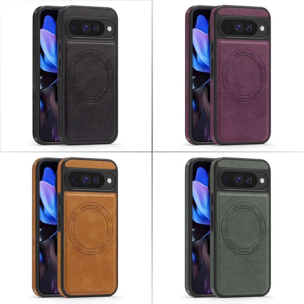 Роскошный чехол-бампер с магнитной застежкой из коровьей кожи для iPhone 17 Air 16 PM 15 Pro Max Samsung S25 S24 S23 Ultra Google Pixel 10 Противоударный защитный чехол