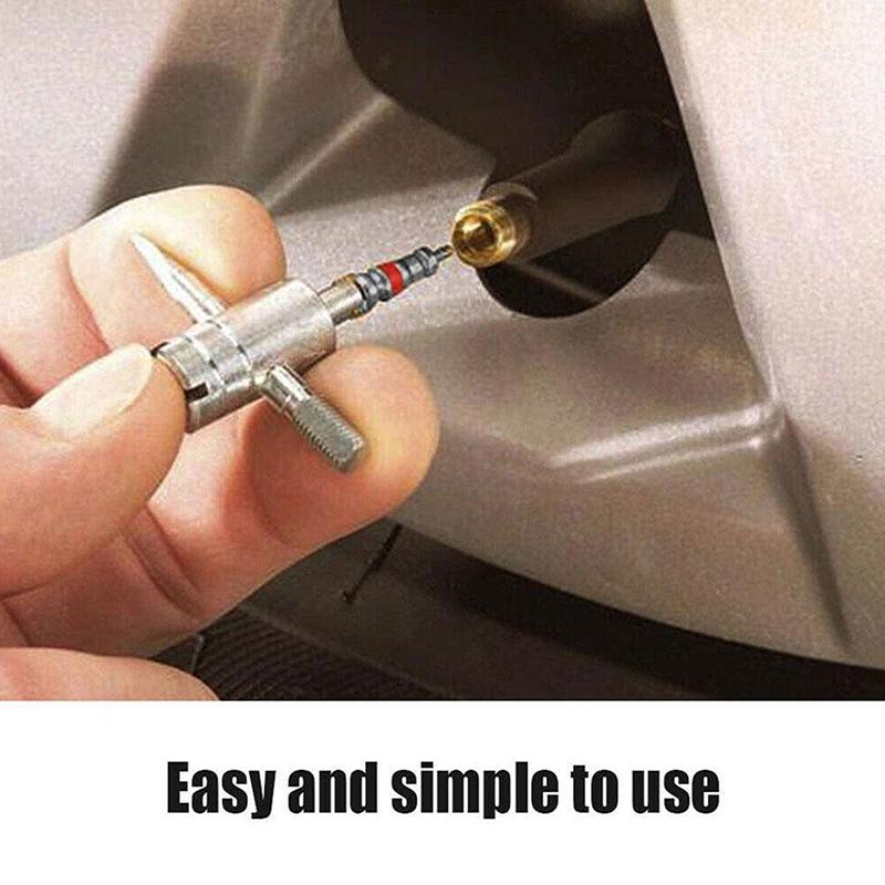 Набор ключей для сердечника клапана автомобильной шины 4 в 1 Инструмент для снятия и установки штока клапана Инструменты для очистки шин