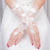 Fingerless Gloves Bowknot Pearl White Bow Gloves Wedding Bridal Gloves Women Gloves Lace Mittens