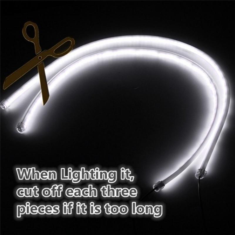 Автомобильные дневные ходовые огни, гибкая трубка 30 см