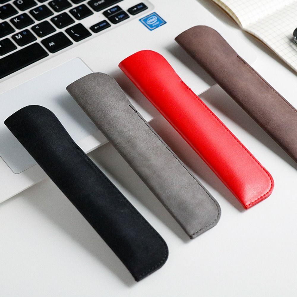 Half Open Pen Protective Bag Holder Pen Sleeve Pouch Leather Pen Bag Exquisite Gifts