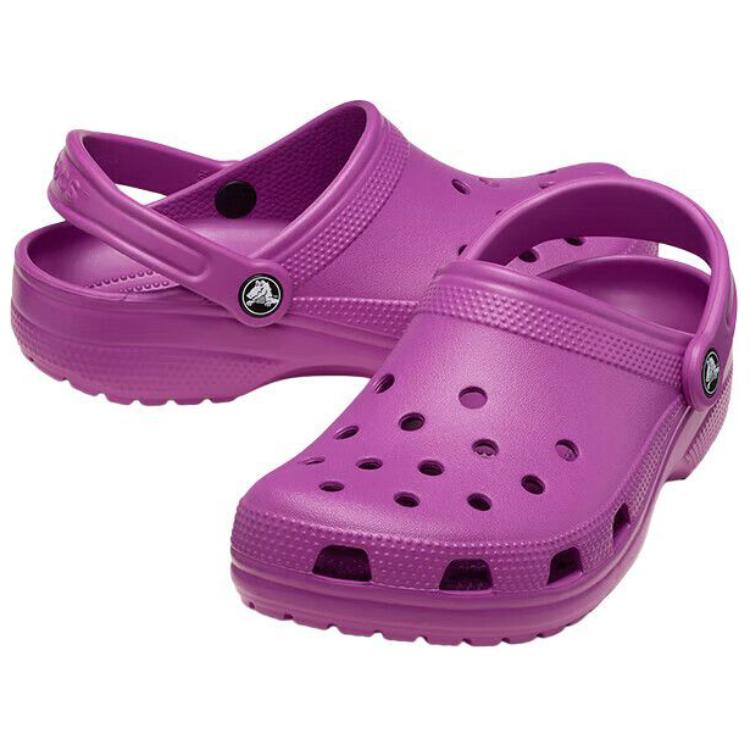 Crocs Классические клоги из ЭВА, удобные клоги-слипоны, унисекс, фиолетовые, 10001-5BV