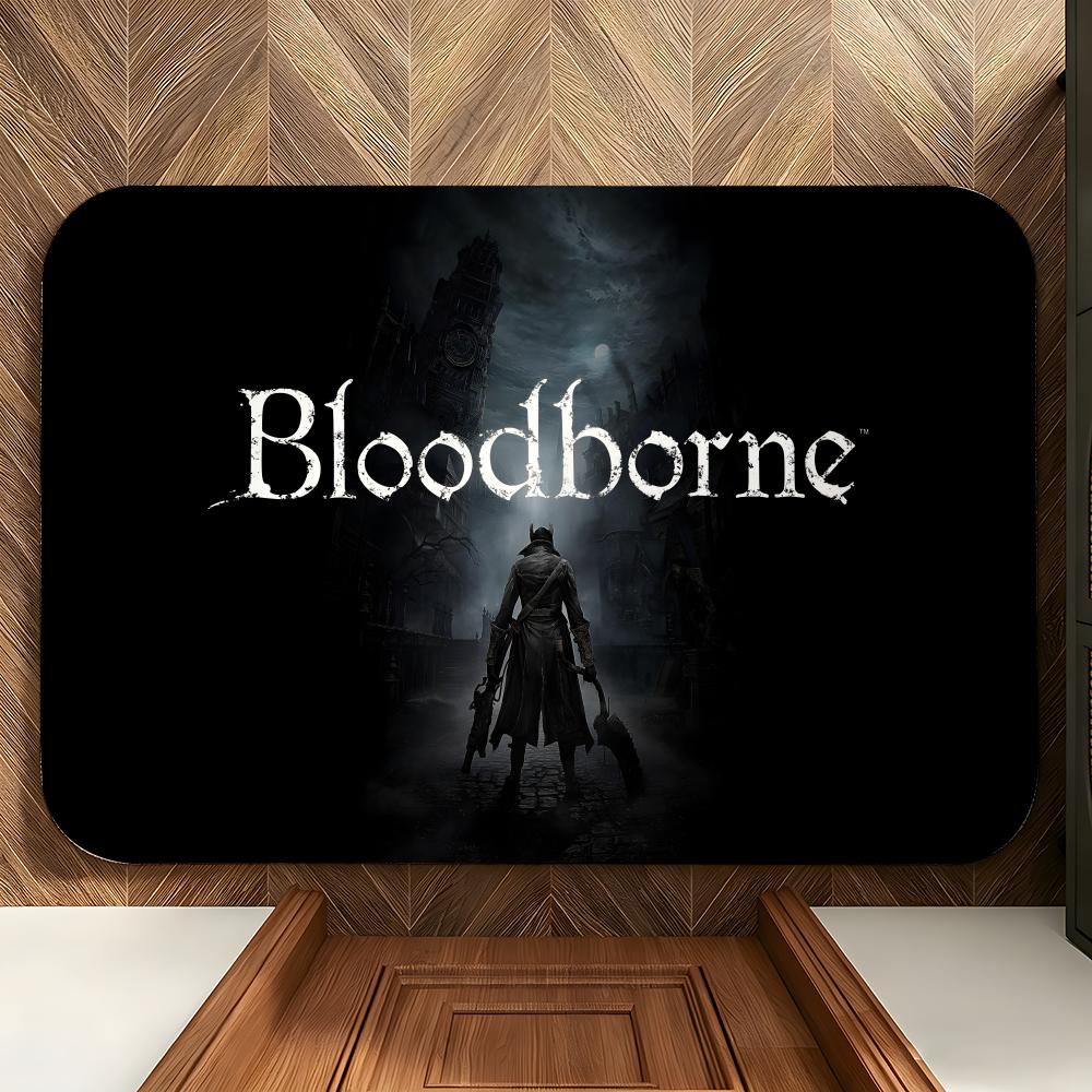 Игровой коврик B-Bloodborne Мягкий фланелевый коврик для пола Подходит для прихожих, гостиных, спален и ванных комнат