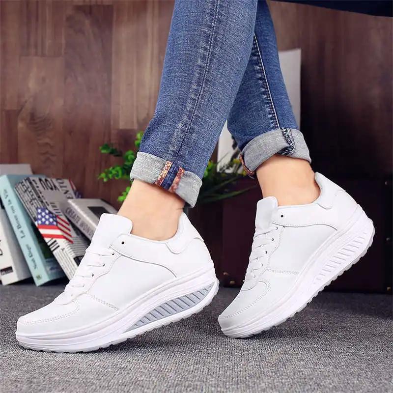 Fashion Height Increasing With Holes Woman's Tennis Exerciser Casual Sneakers Size 46 Hawaiian Shoes Sports Type New Collection