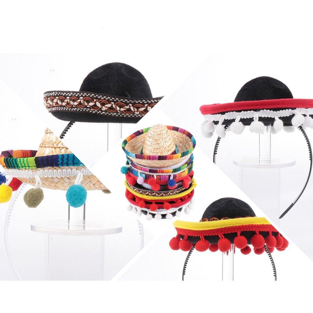 Party Supplies Performance Props Festival Headdress Mexican Hat Sombrero Headbands Hair Hoops