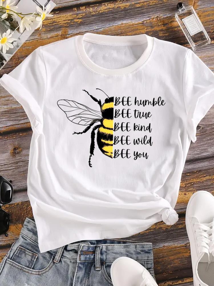 (Asian Size) Women watercolor trend cue 90s Clothing Casual Tees Top Short Sleeve T Shirt tee Fashion Print Ladies Female Graphic T-shirts
