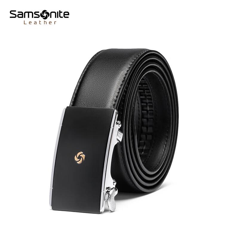 Мужской кожаный ремень Samsonite с автоматической пряжкой
