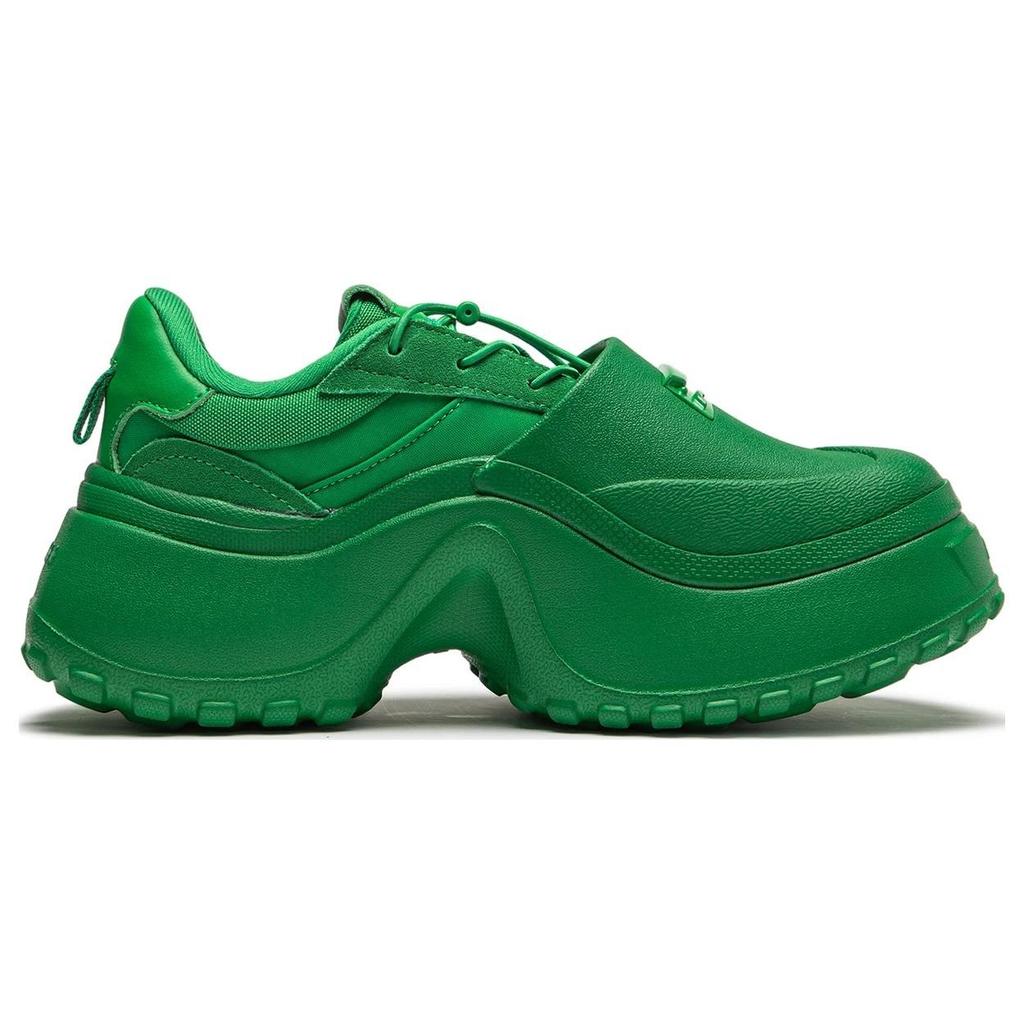 Li Ning Project* Shell Elastic Classic износостойкие повседневные туфли с низким верхом женские повседневные туфли средне-зеленого цвета AGCT214-4