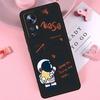 Case for Samsung Galaxy M33 M51 M12 M30s M52 M32 5G M23 M13 M31 M22 M53 M21 M31s M62 M23 Cartoon Space Astronaut Black Shell